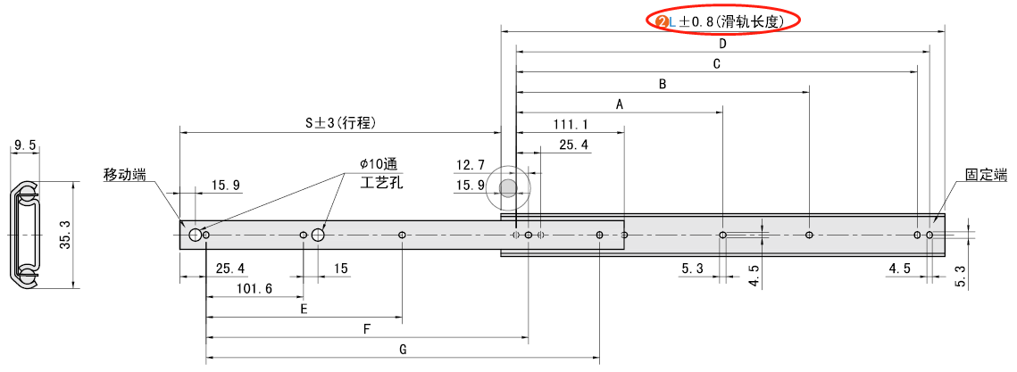 L（長度）