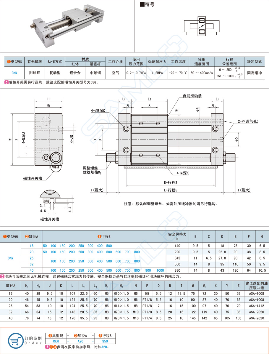 磁耦合無(wú)桿氣缸的動(dòng)作方式有哪些